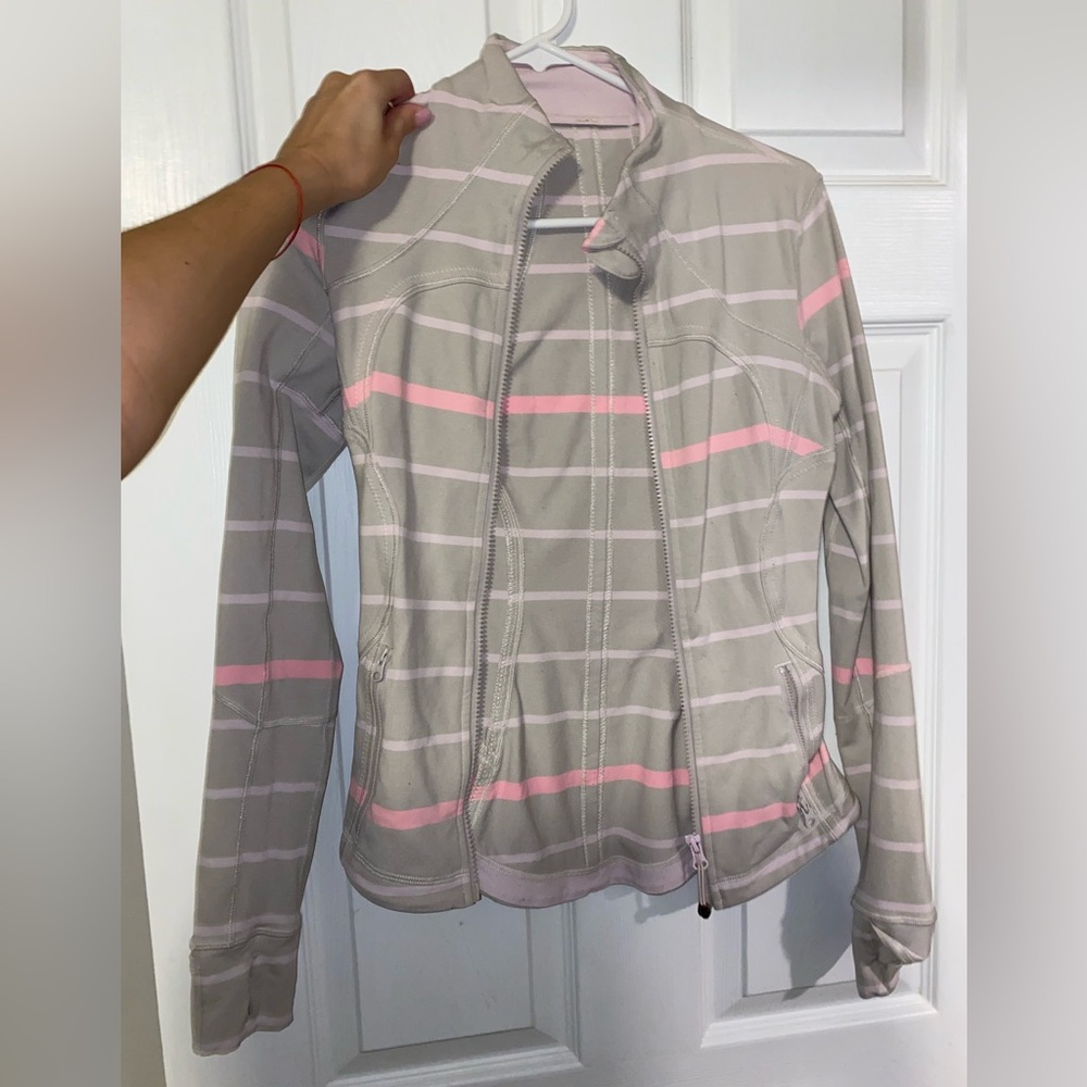 Lululemon size two pink and grey jacket